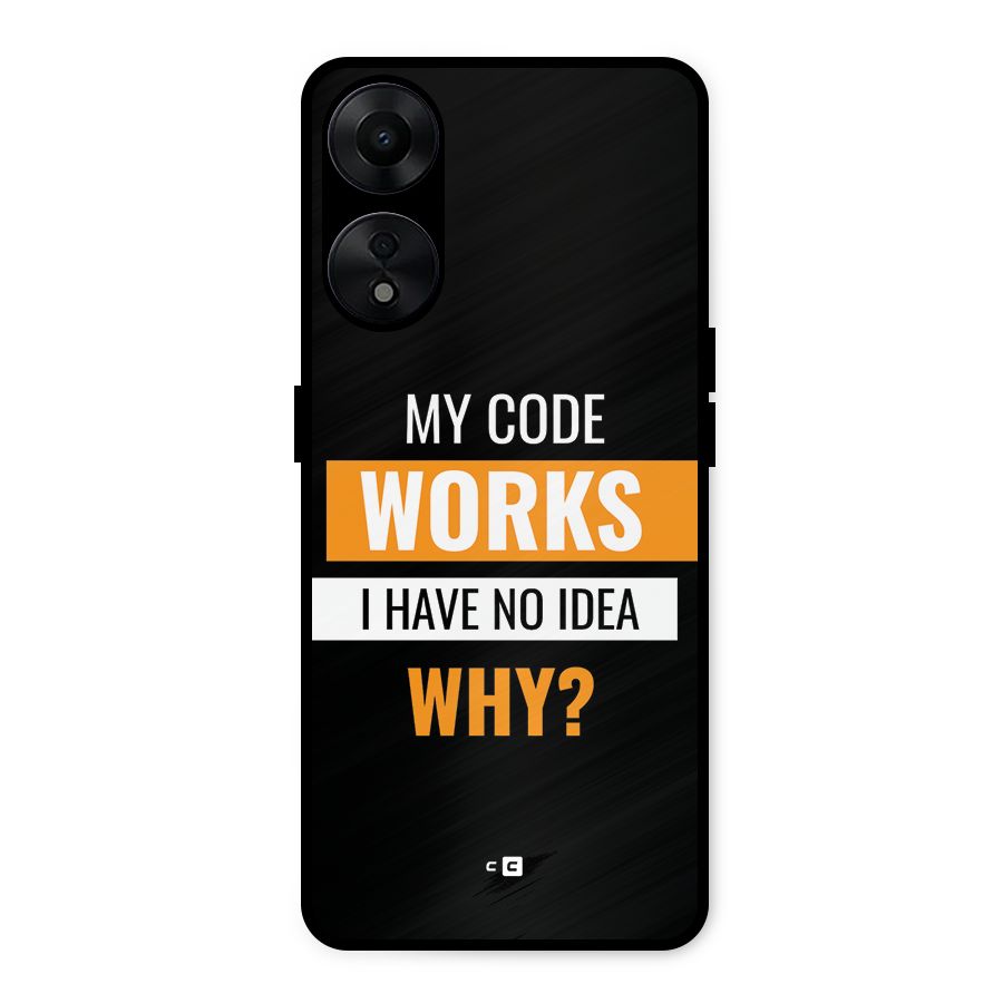 Coders Thought Metal Back Case for Oppo A78 5G
