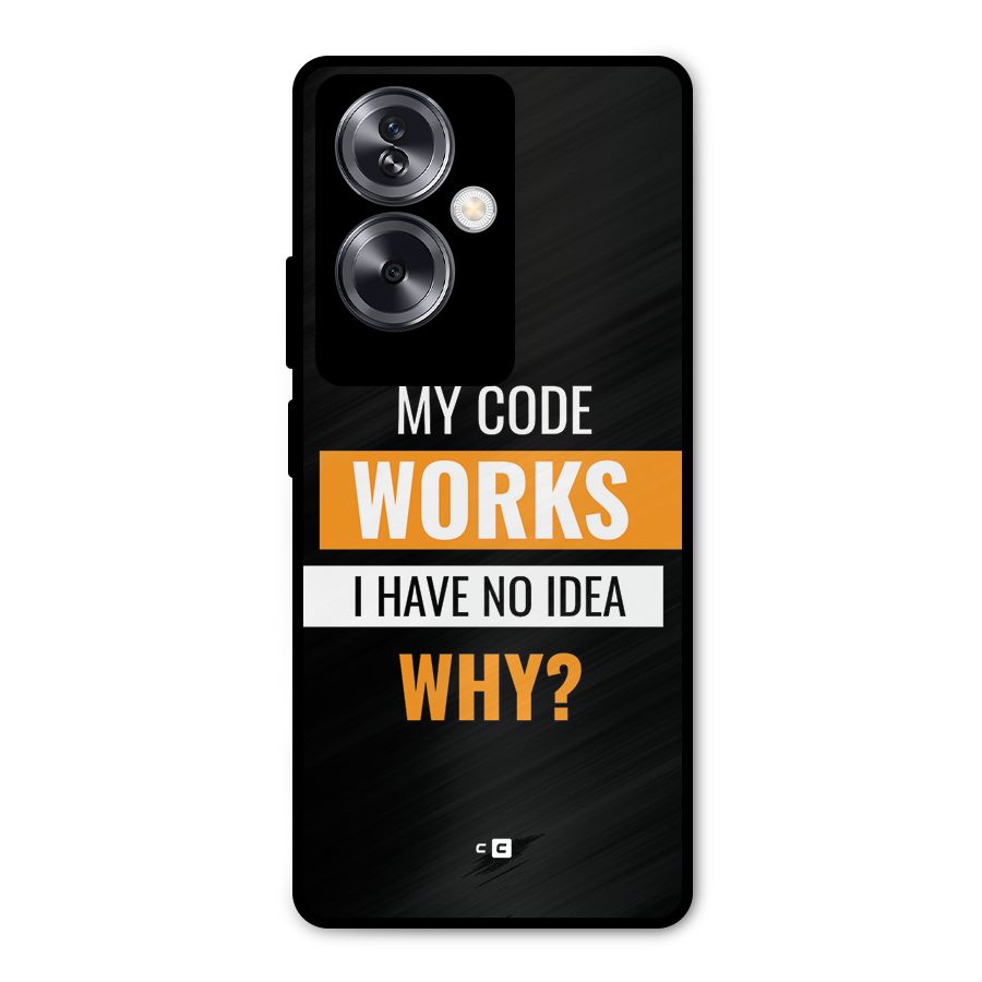 Coders Thought Metal Back Case for Oppo A79 5G