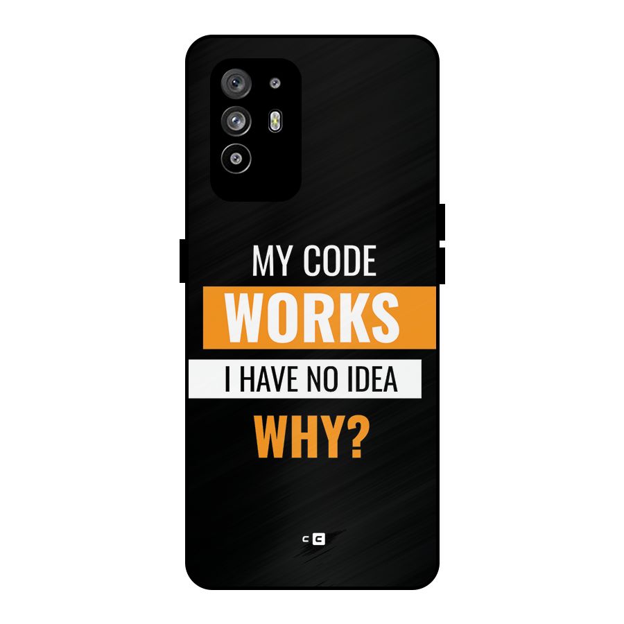 Coders Thought Metal Back Case for Oppo F19 Pro Plus 5G