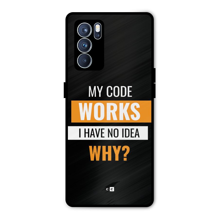 Coders Thought Metal Back Case for Oppo Reno6 Pro 5G