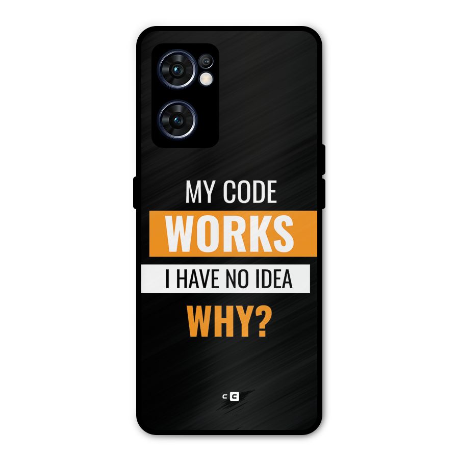 Coders Thought Metal Back Case for Oppo Reno7 5G