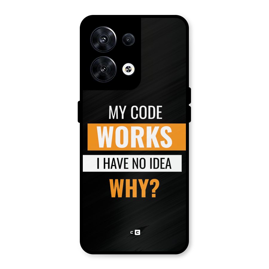 Coders Thought Metal Back Case for Oppo Reno8 5G