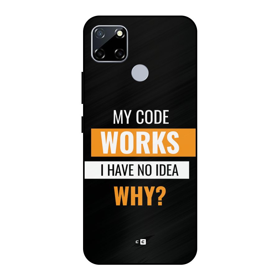 Coders Thought Metal Back Case for Realme Narzo 30A