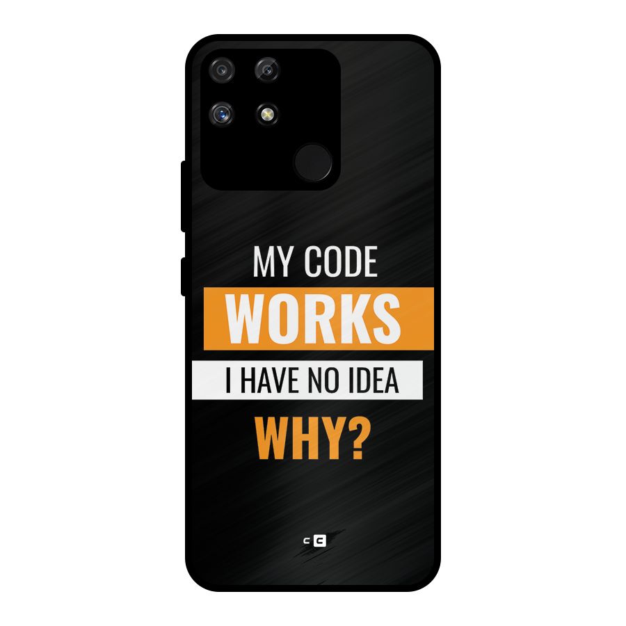 Coders Thought Metal Back Case for Realme Narzo 50A