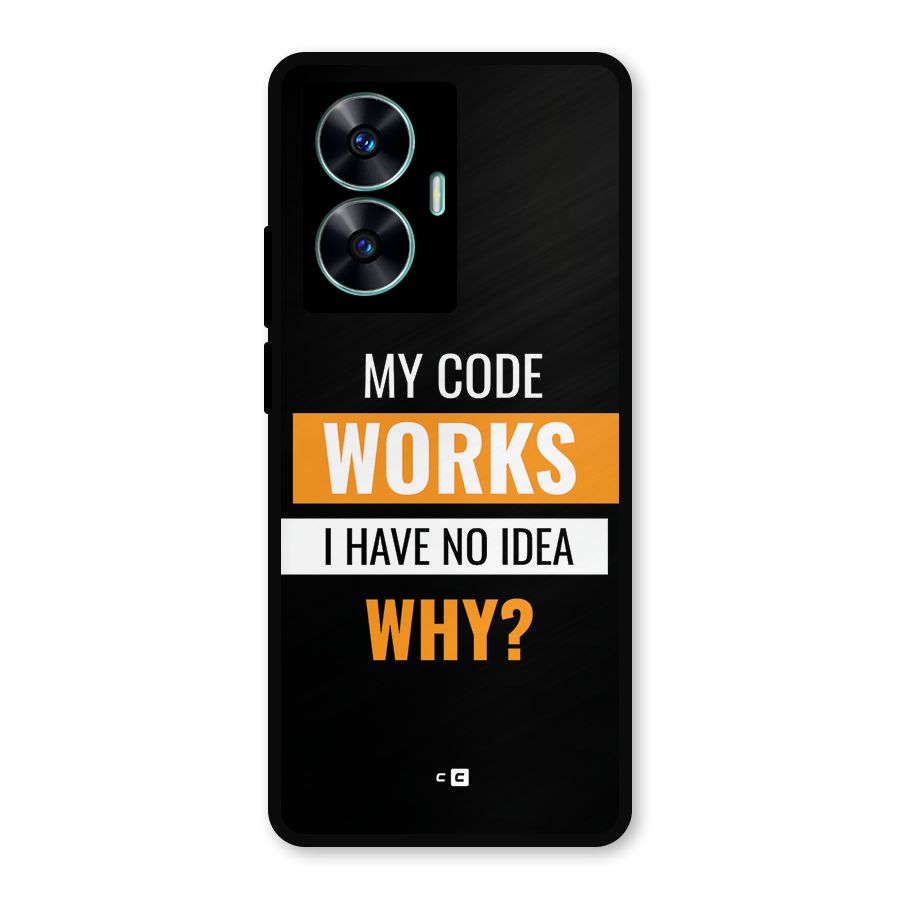 Coders Thought Metal Back Case for Realme Narzo N55