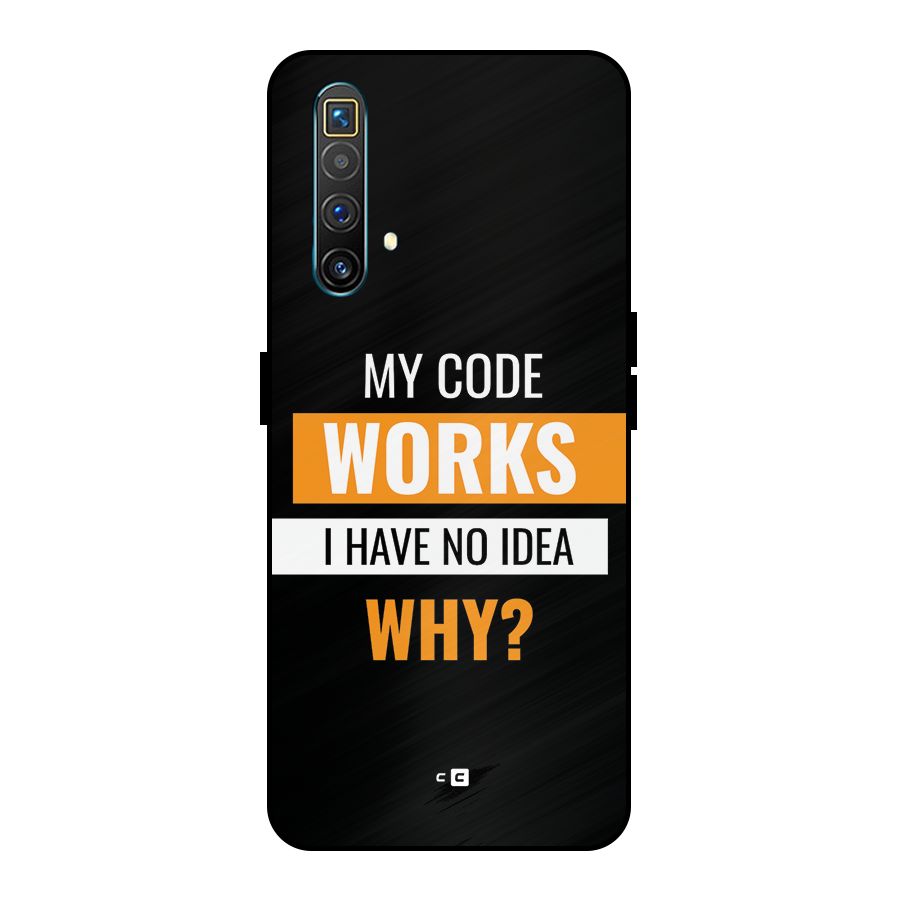 Coders Thought Metal Back Case for Realme X3