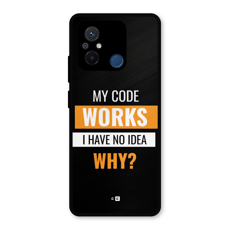 Coders Thought Metal Back Case for Redmi 12C