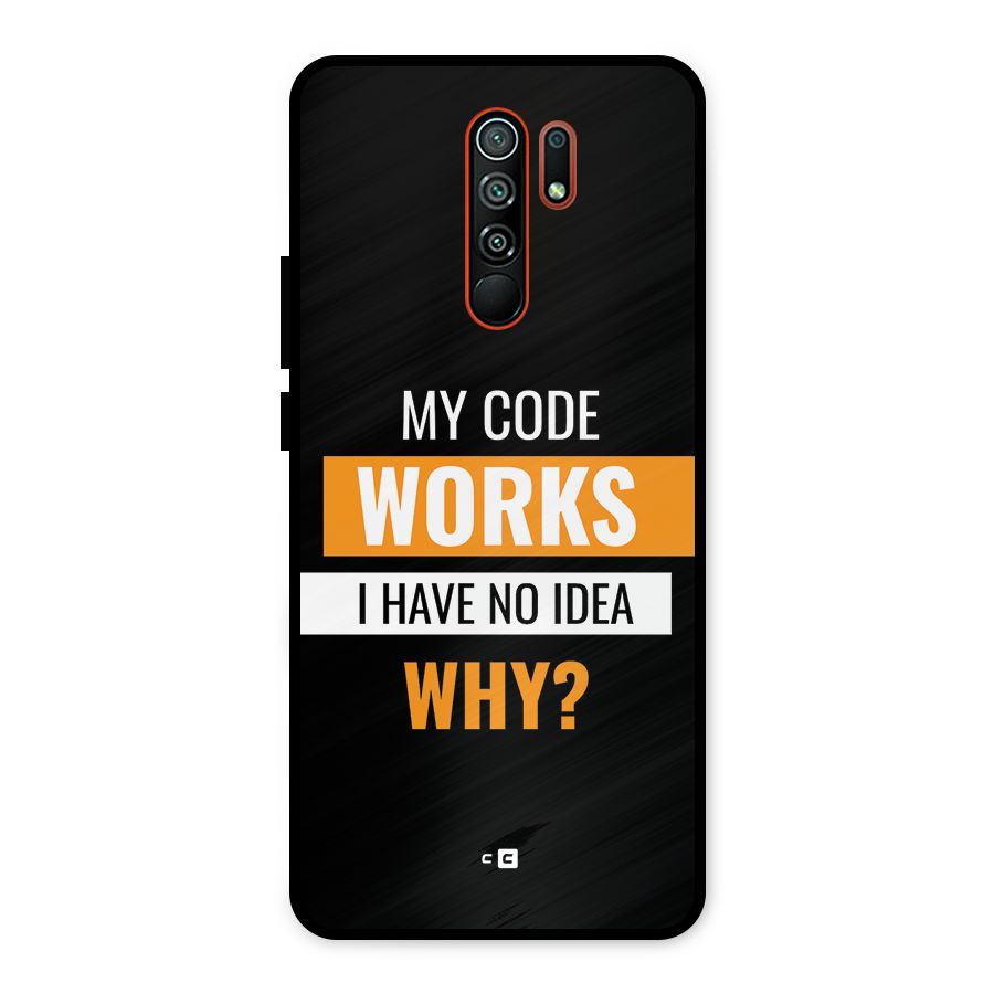 Coders Thought Metal Back Case for Redmi 9 Prime