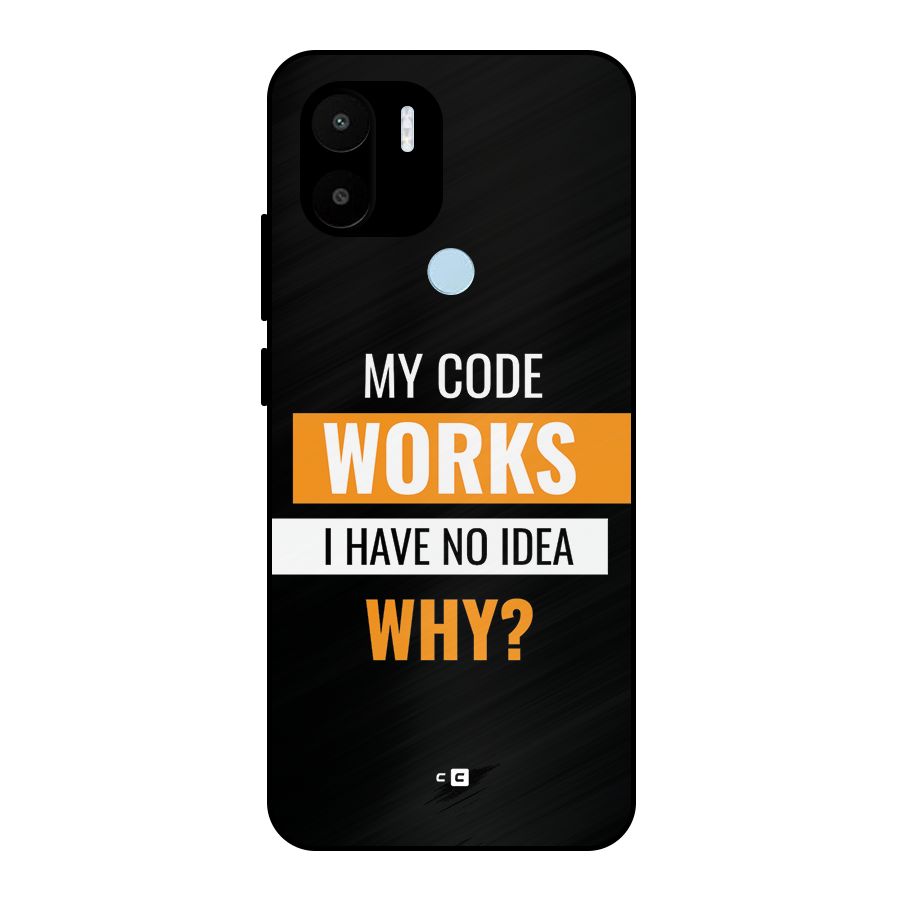 Coders Thought Metal Back Case for Redmi A2 Plus