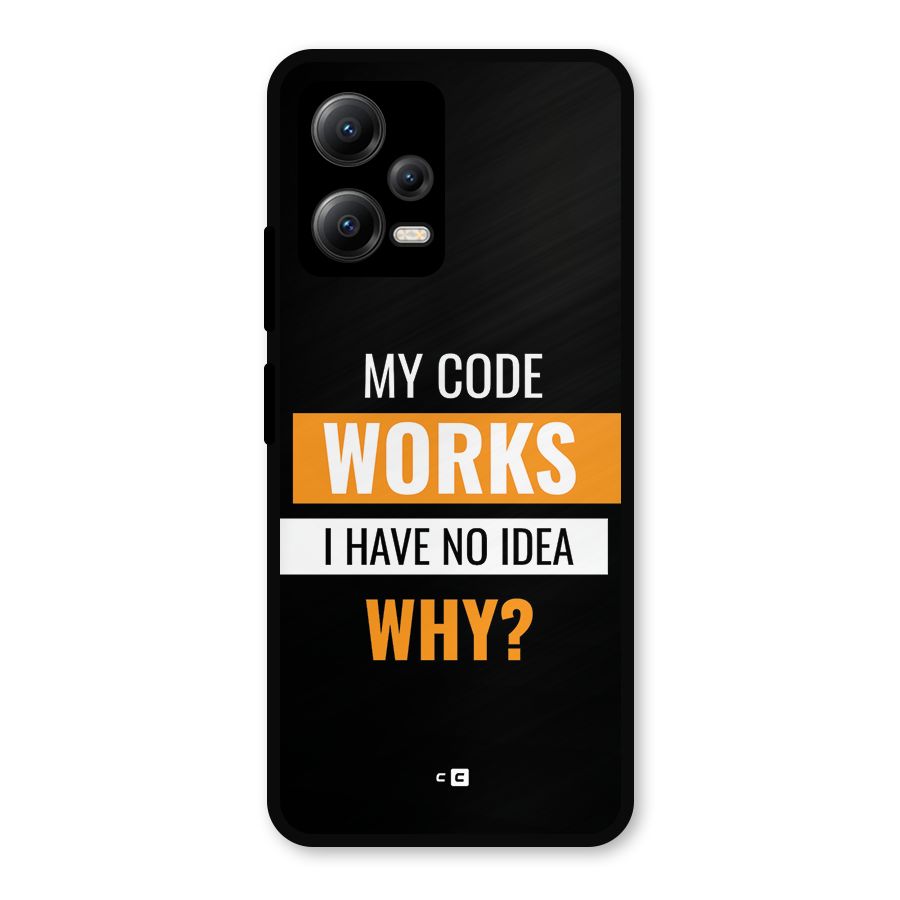 Coders Thought Metal Back Case for Redmi Note 12 5G