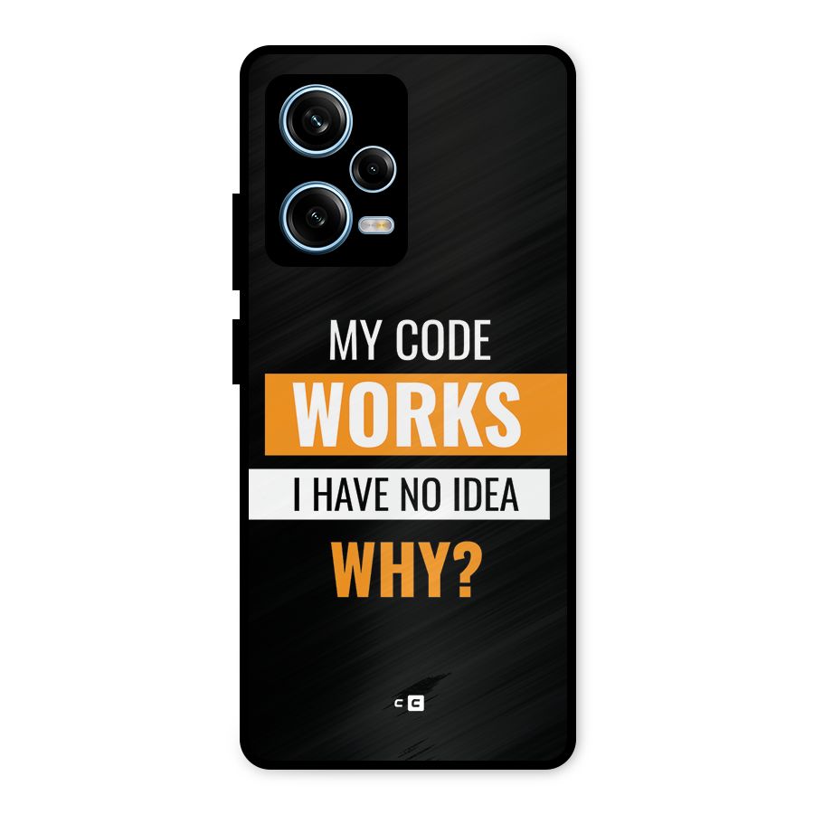 Coders Thought Metal Back Case for Redmi Note 12 Pro
