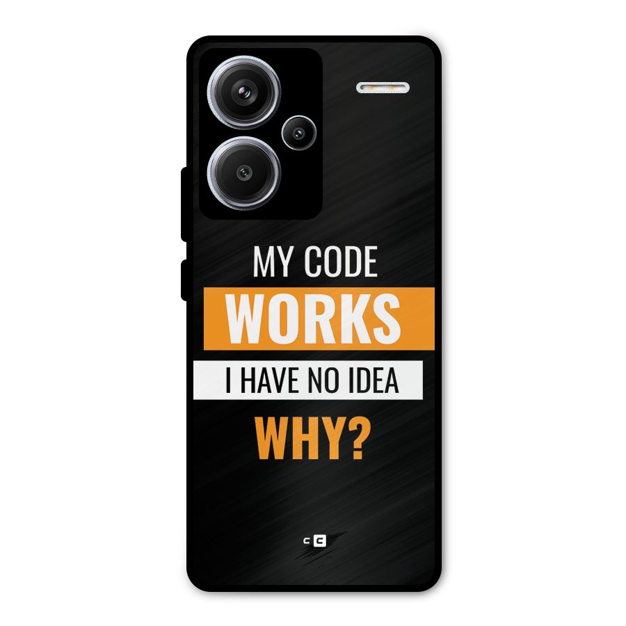 Coders Thought Metal Back Case for Redmi Note 13 Pro Plus