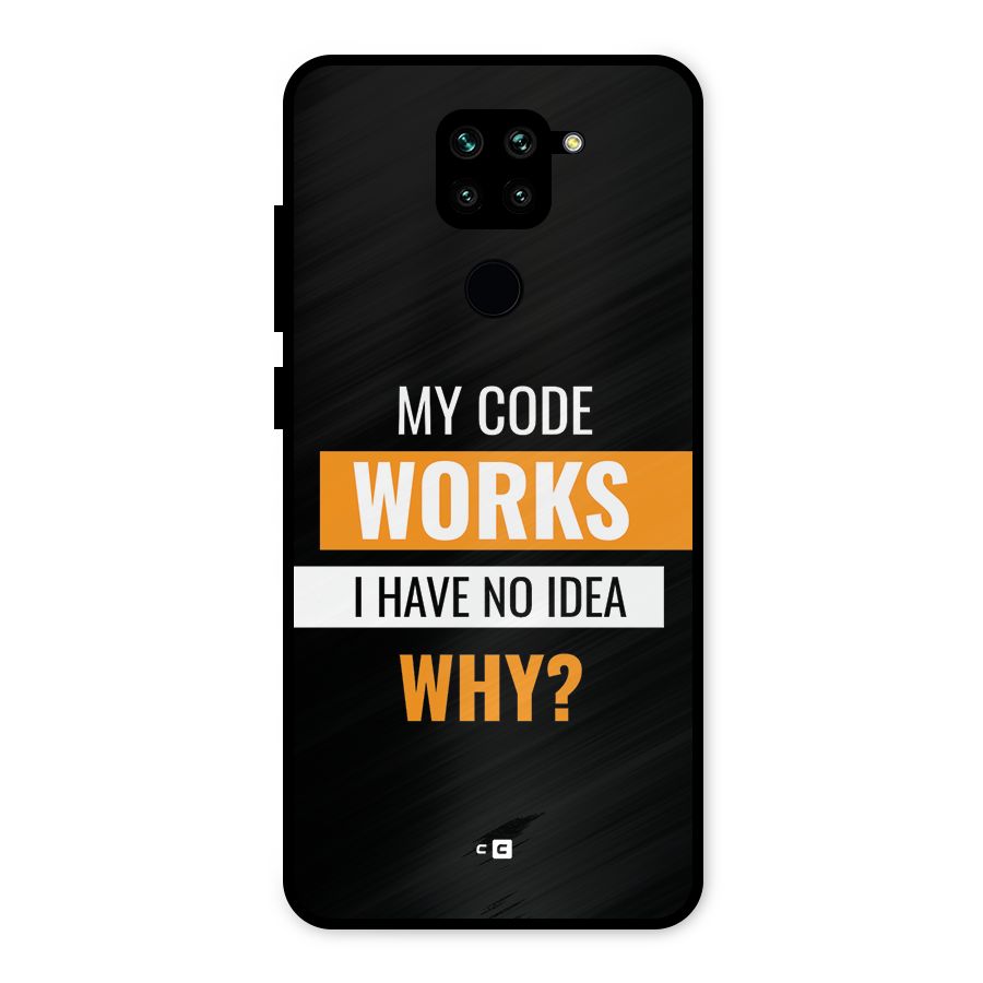 Coders Thought Metal Back Case for Redmi Note 9