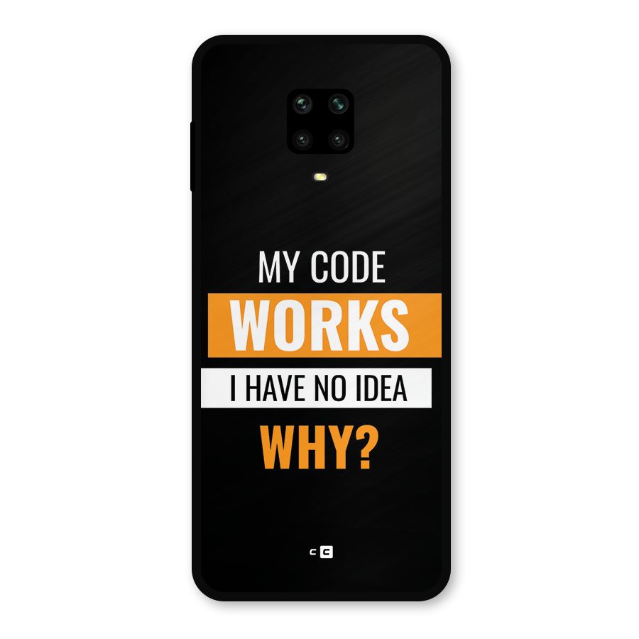 Coders Thought Metal Back Case for Redmi Note 9 Pro Max