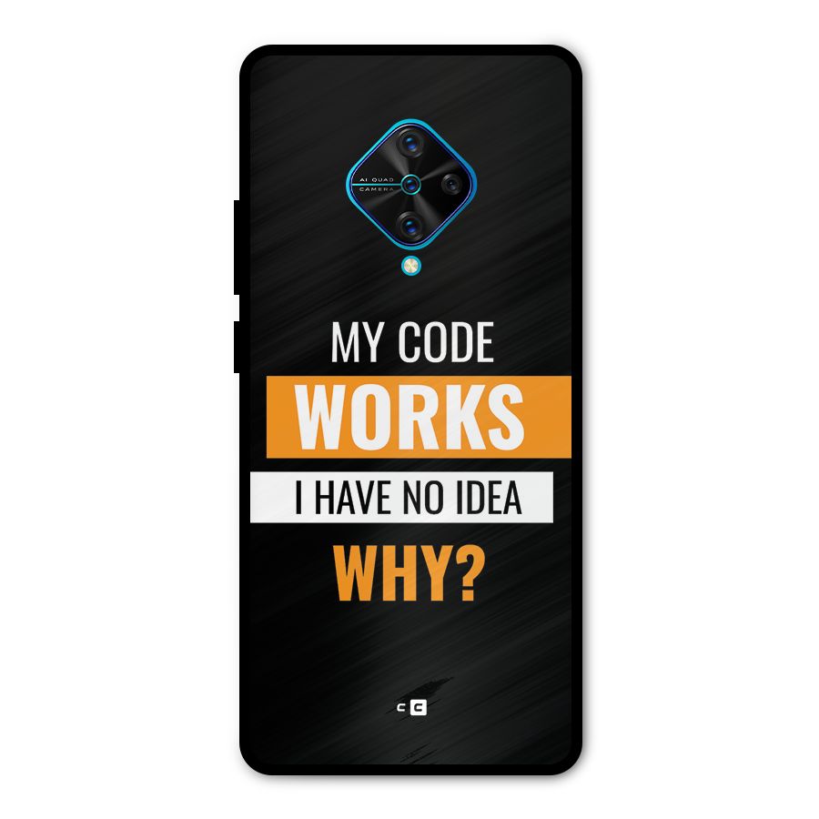 Coders Thought Metal Back Case for Vivo S1 Pro