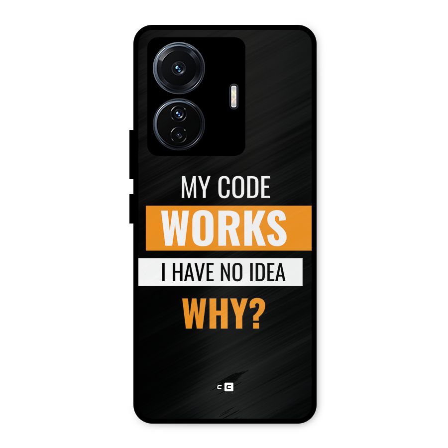 Coders Thought Metal Back Case for Vivo T1 Pro