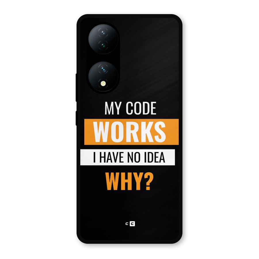 Coders Thought Metal Back Case for Vivo T2