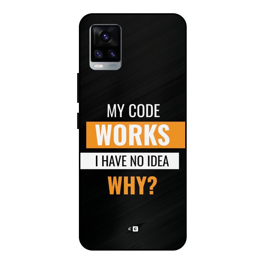 Coders Thought Metal Back Case for Vivo V20 2021