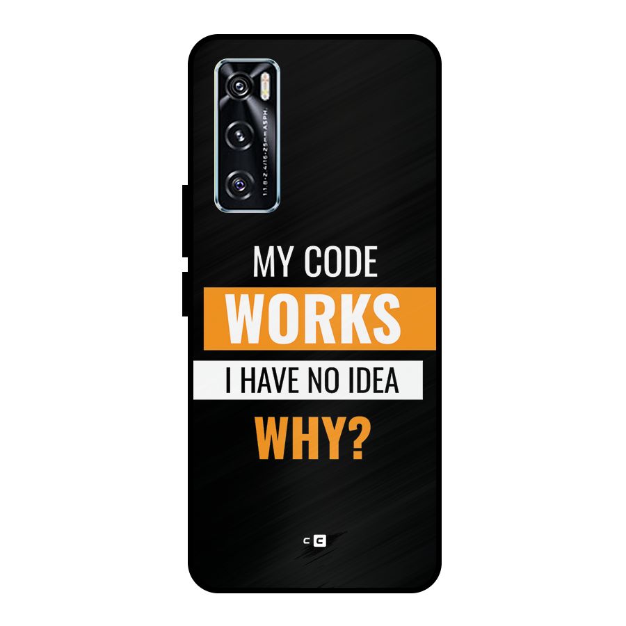 Coders Thought Metal Back Case for Vivo V20 SE