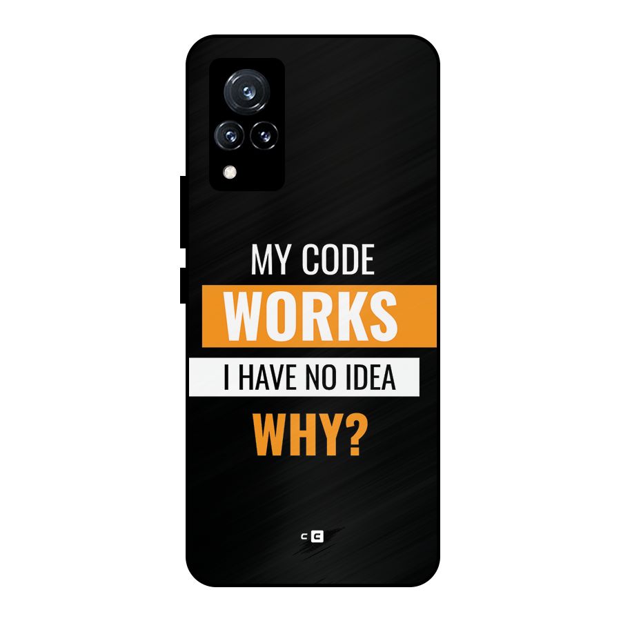 Coders Thought Metal Back Case for Vivo V21 5G