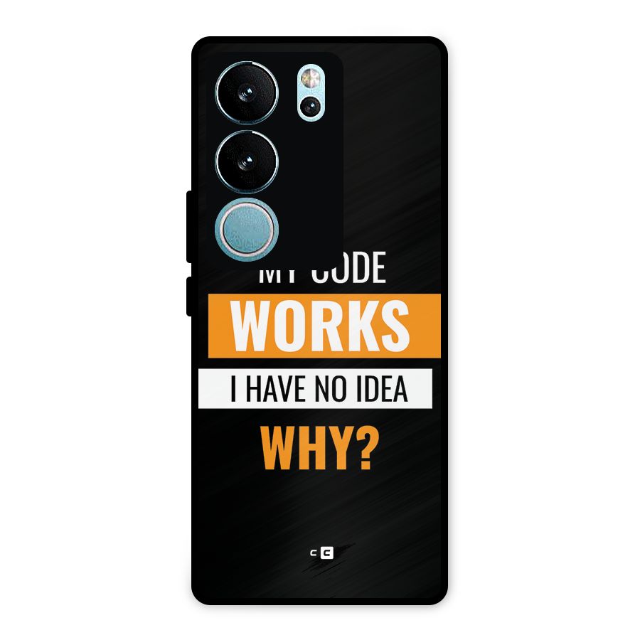 Coders Thought Metal Back Case for Vivo V29 Pro