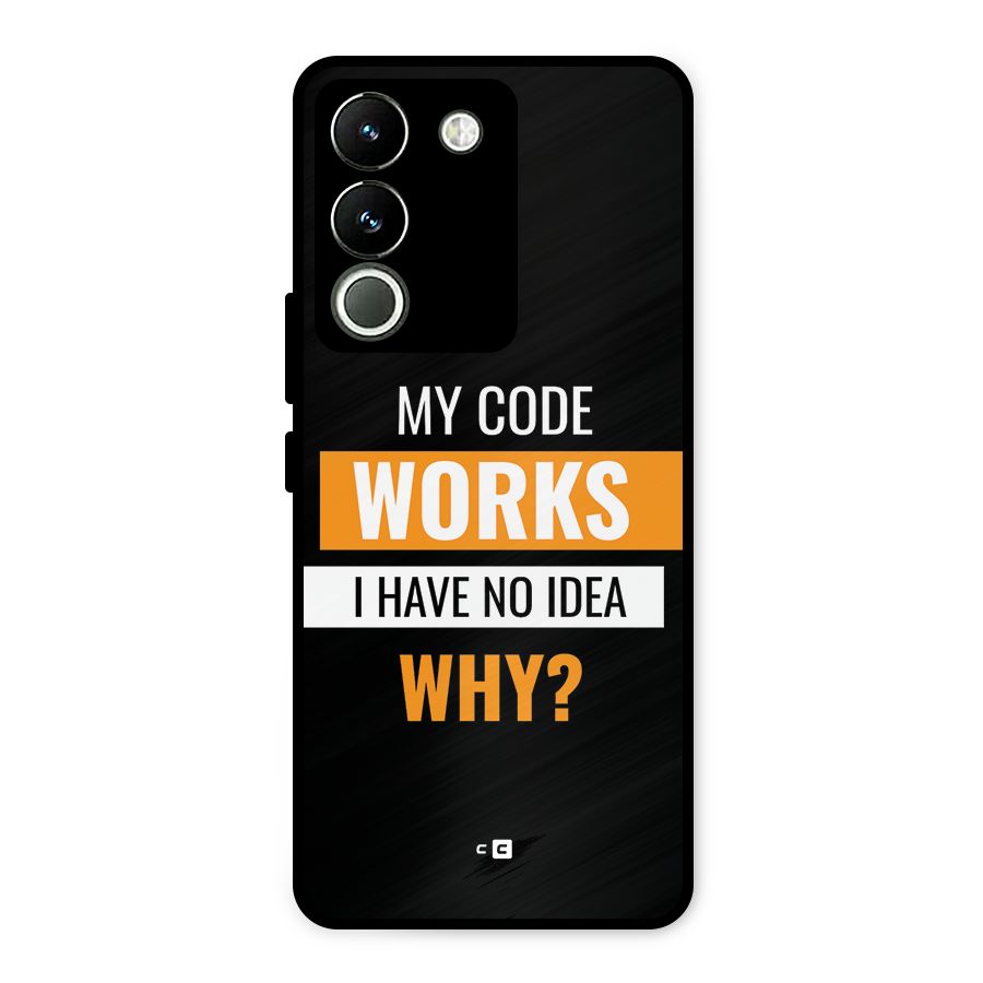 Coders Thought Metal Back Case for Vivo Y200