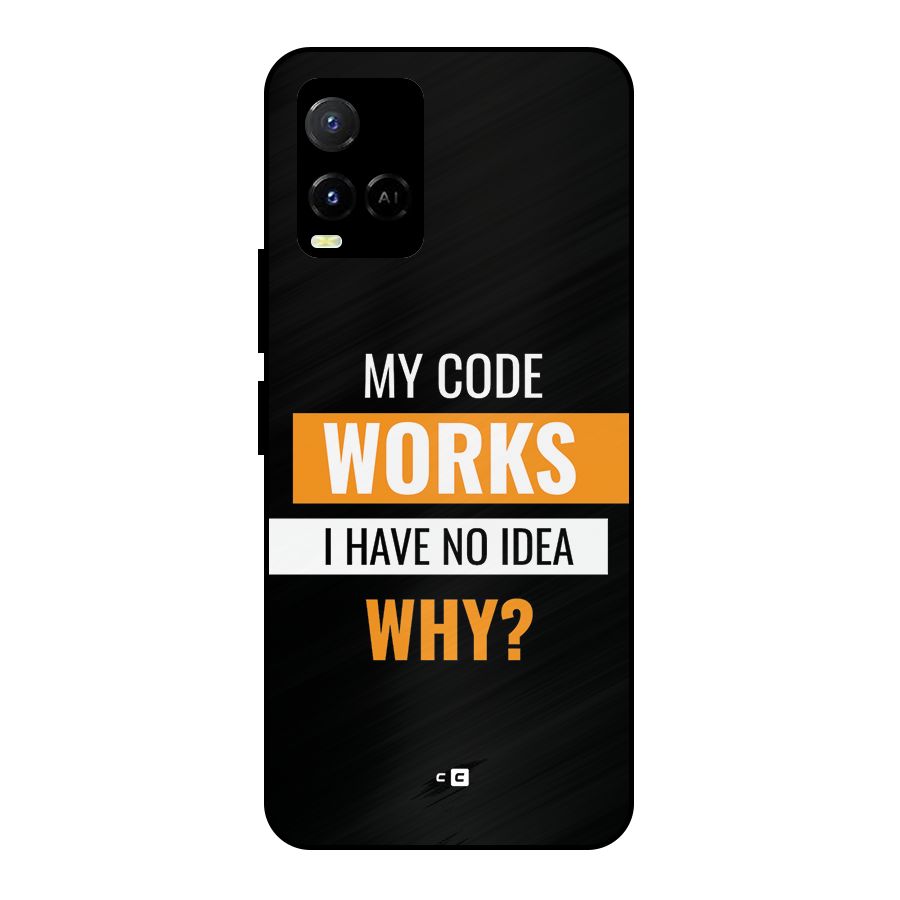 Coders Thought Metal Back Case for Vivo Y21A