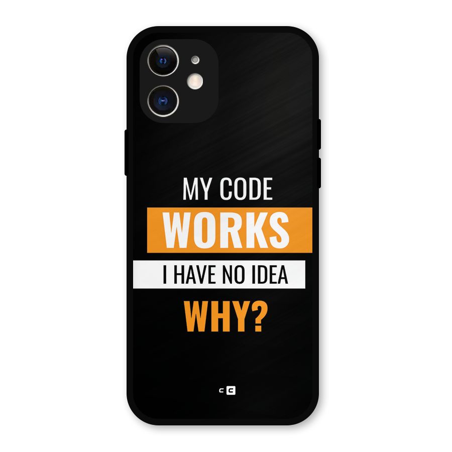 Coders Thought Metal Back Case for iPhone 12