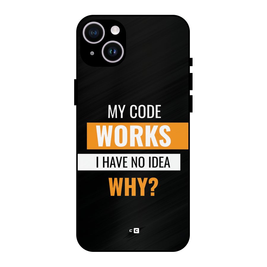 Coders Thought Metal Back Case for iPhone 14 Plus