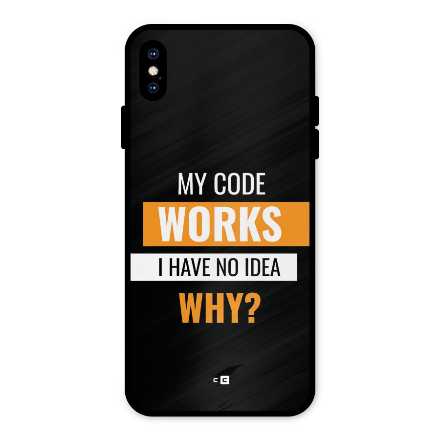 Coders Thought Metal Back Case for iPhone XS Max