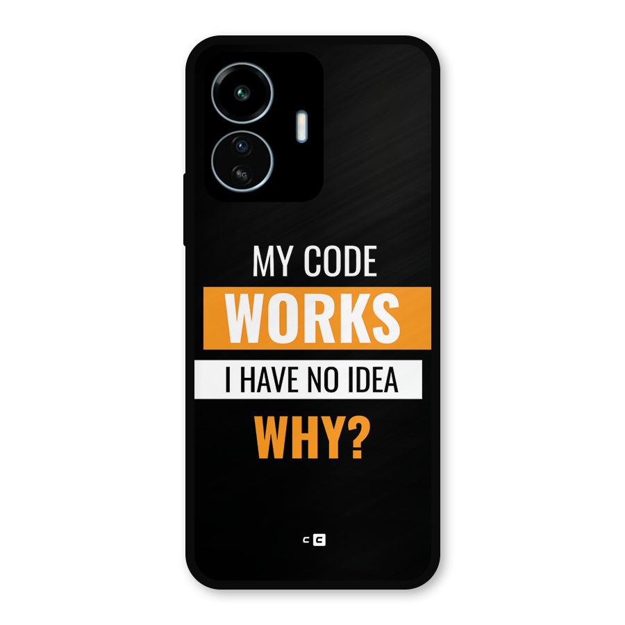 Coders Thought Metal Back Case for vivo iQOO Z6 Lite 5G