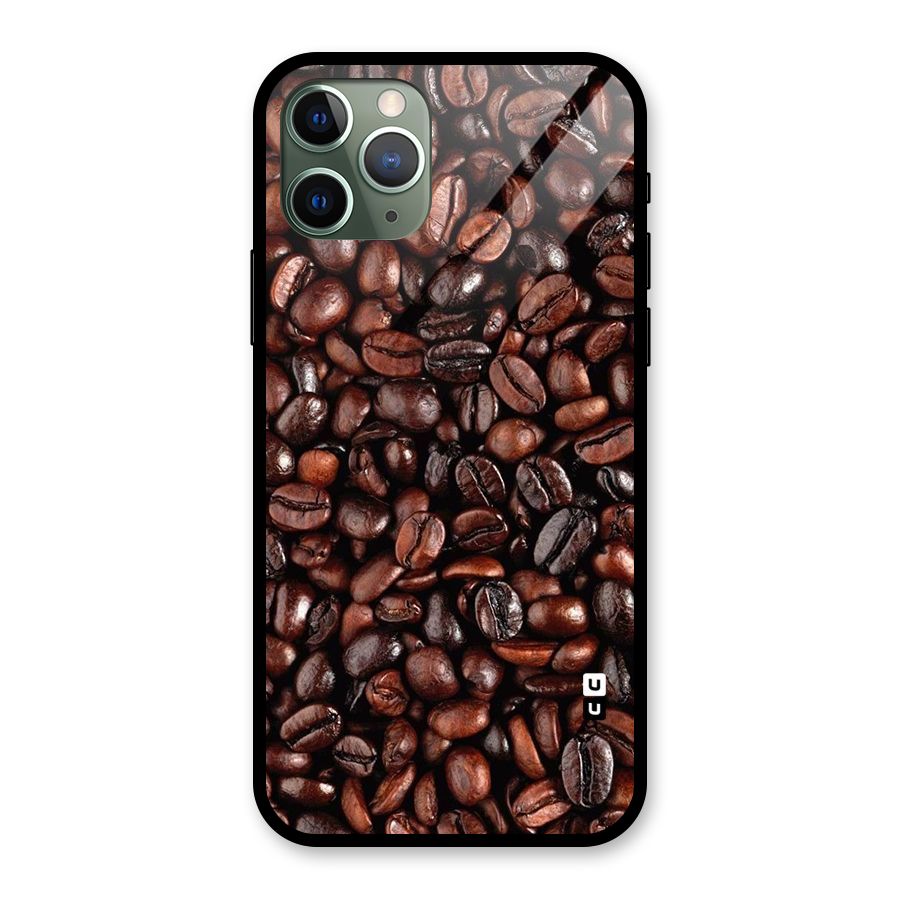 Coffee Beans Texture Glass Back Case for iPhone 11 Pro