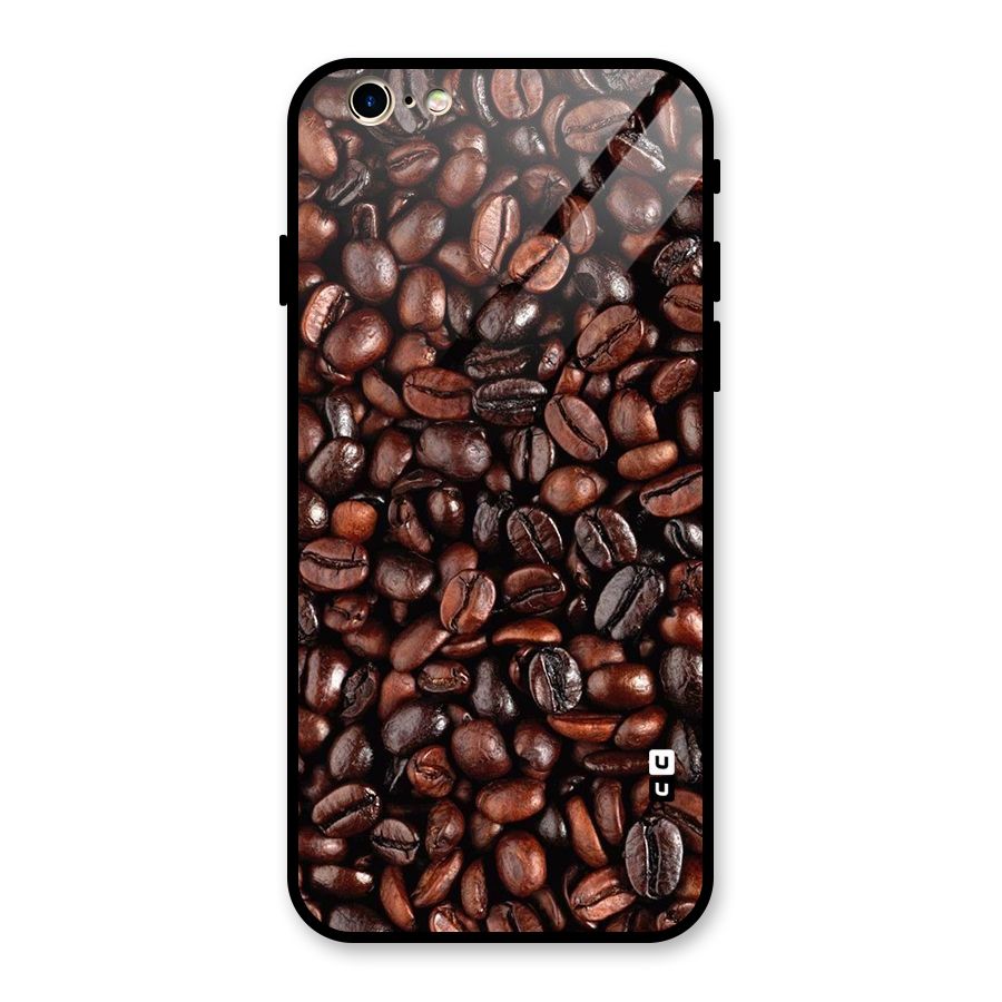 Coffee Beans Texture Glass Back Case for iPhone 6 6S