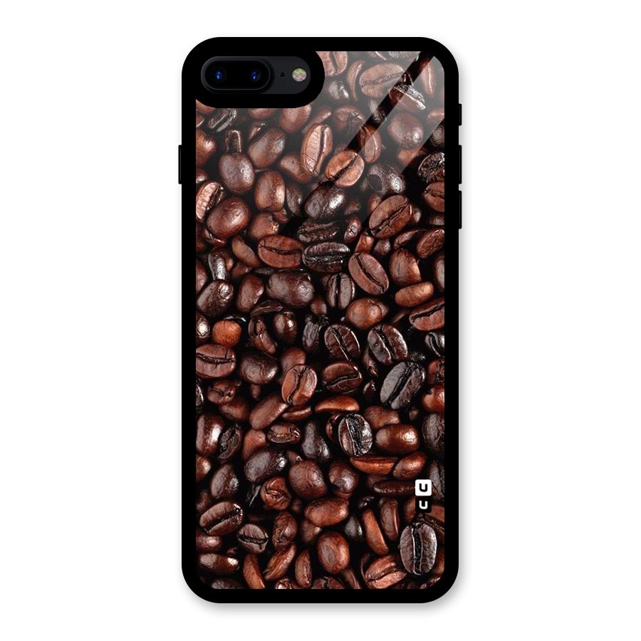 Coffee Beans Texture Glass Back Case for iPhone 8 Plus