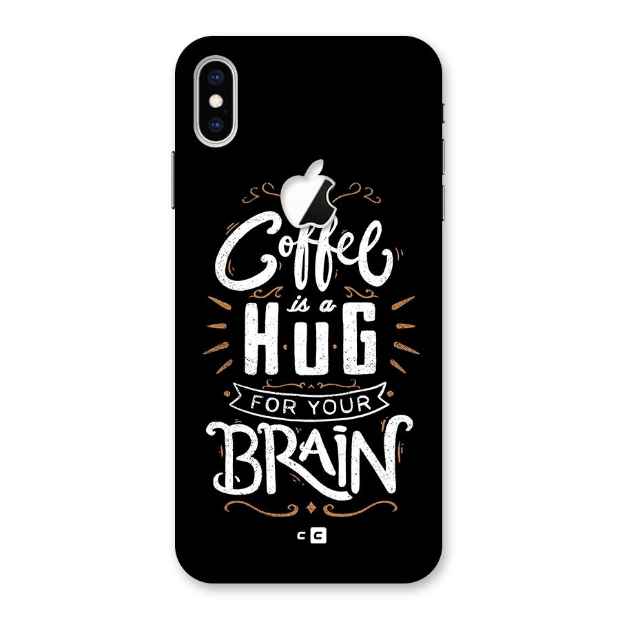 Coffee Brain Back Case for iPhone XS Max Apple Cut
