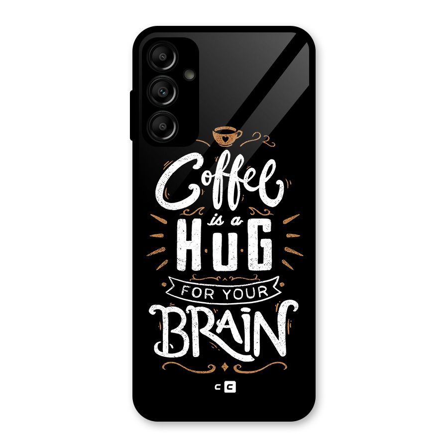 Coffee Brain Glass Back Case for Galaxy A14 5G