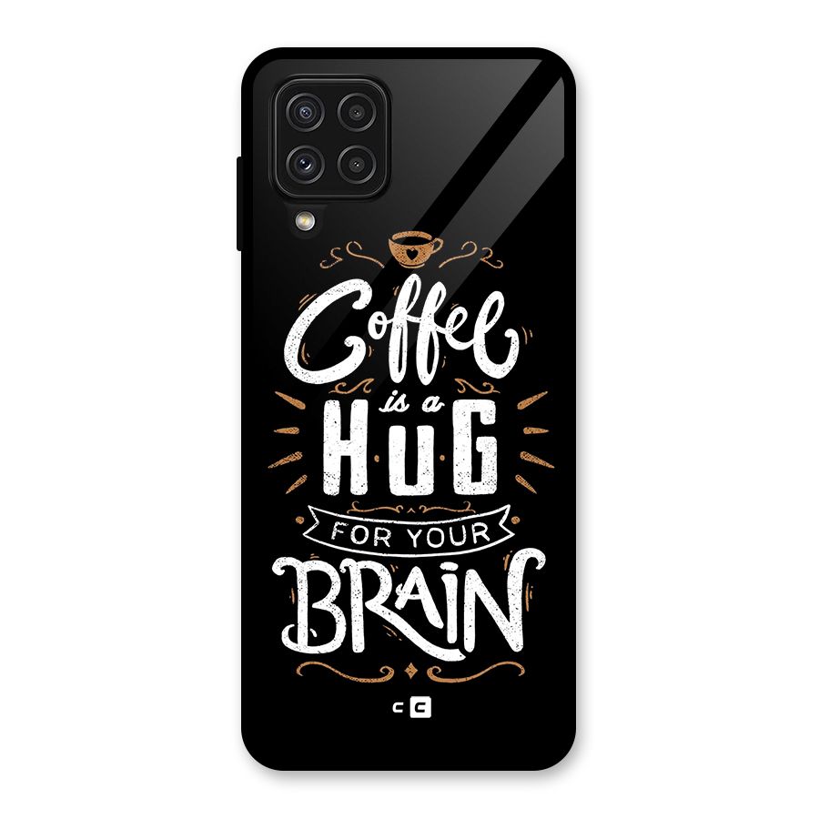Coffee Brain Glass Back Case for Galaxy A22 4G
