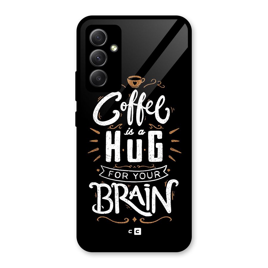 Coffee Brain Glass Back Case for Galaxy A34