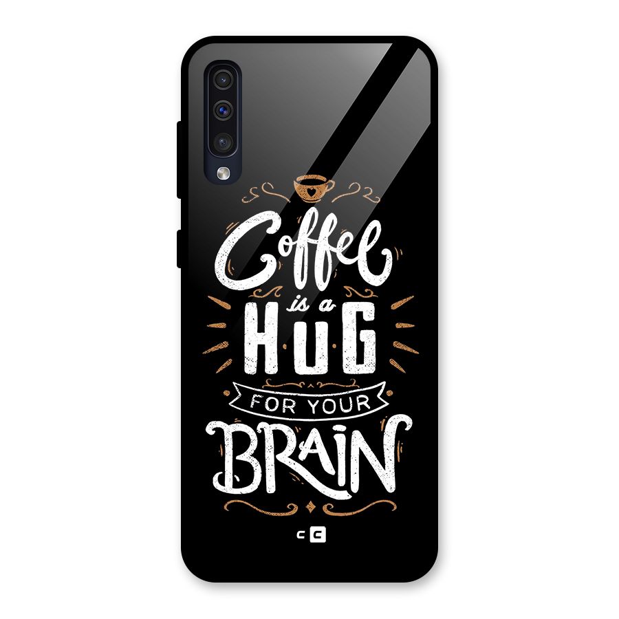 Coffee Brain Glass Back Case for Galaxy A50