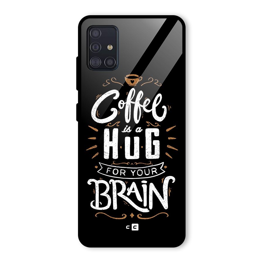 Coffee Brain Glass Back Case for Galaxy A51