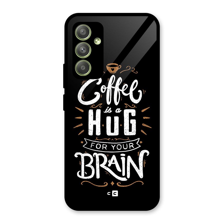 Coffee Brain Glass Back Case for Galaxy A54