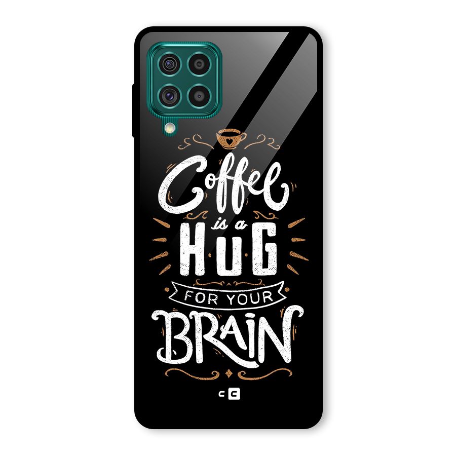 Coffee Brain Glass Back Case for Galaxy F62