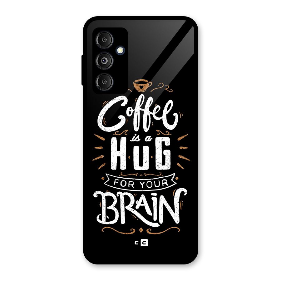 Coffee Brain Glass Back Case for Galaxy M14 5G
