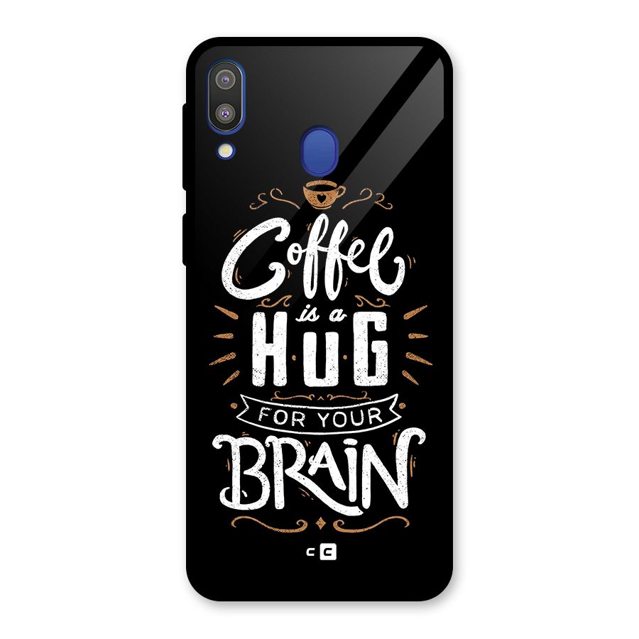 Coffee Brain Glass Back Case for Galaxy M20