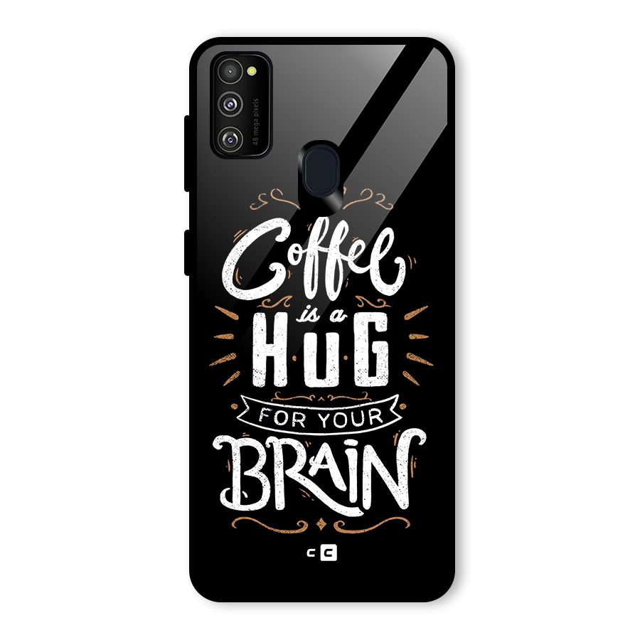 Coffee Brain Glass Back Case for Galaxy M30s