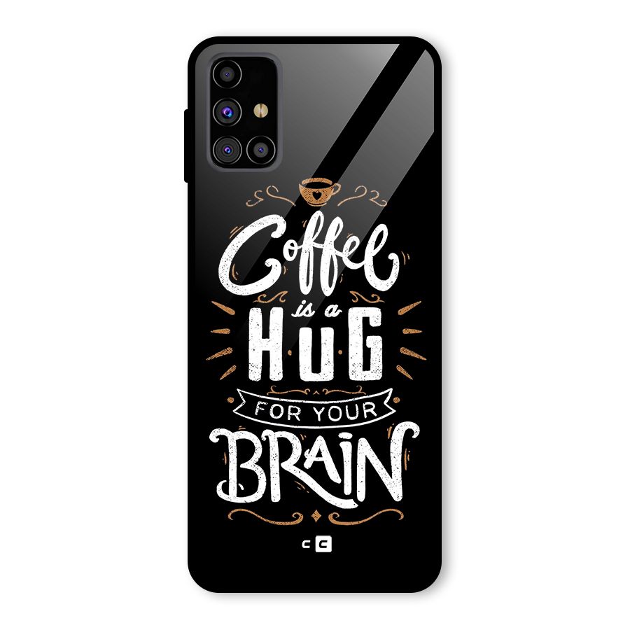 Coffee Brain Glass Back Case for Galaxy M31s