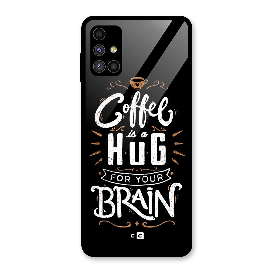 Coffee Brain Glass Back Case for Galaxy M51
