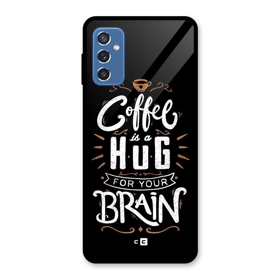 Coffee Brain Glass Back Case for Galaxy M52 5G