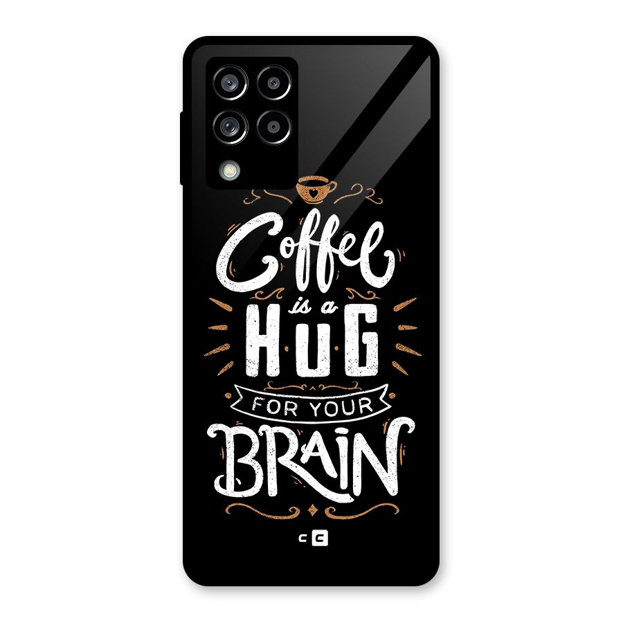 Coffee Brain Glass Back Case for Galaxy M53 5G