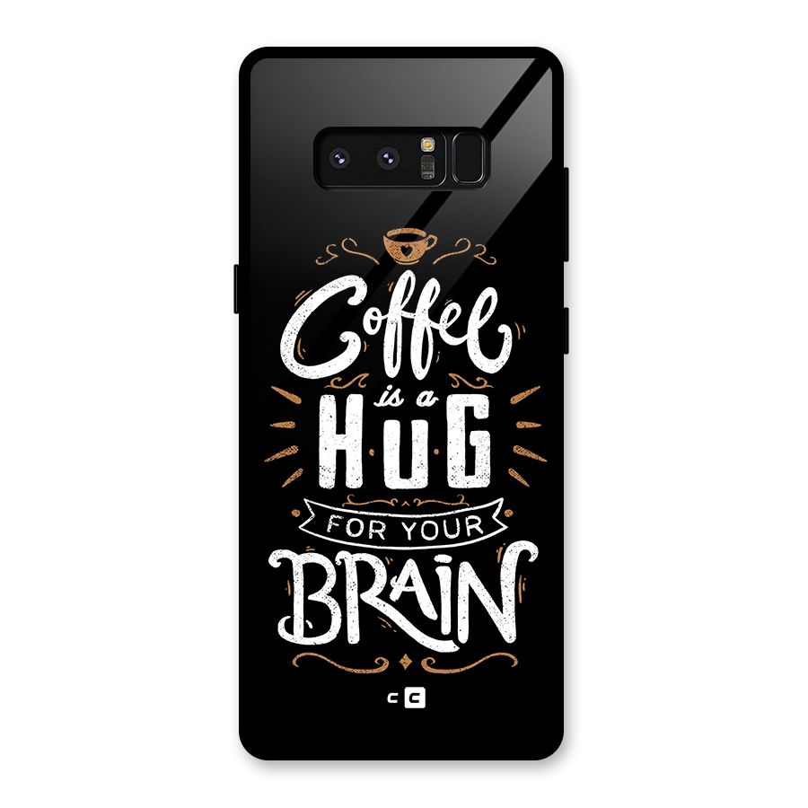 Coffee Brain Glass Back Case for Galaxy Note 8